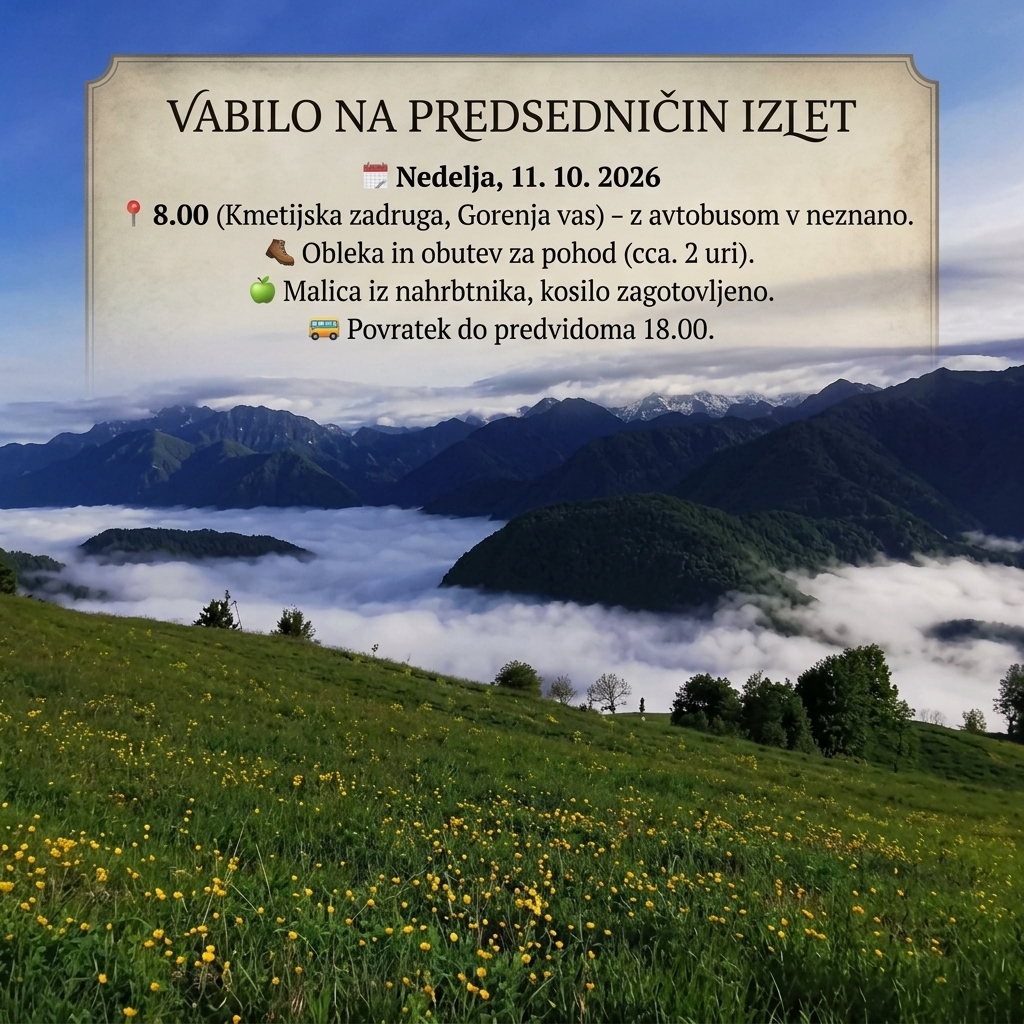 Izlet v Neznano PD Gorenja Vas 2026